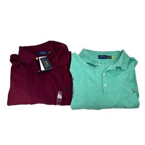 Lot of 2 Polo Ralph Lauren Short Sleeve Polo Shirts 2XLT Big And Tall One is New